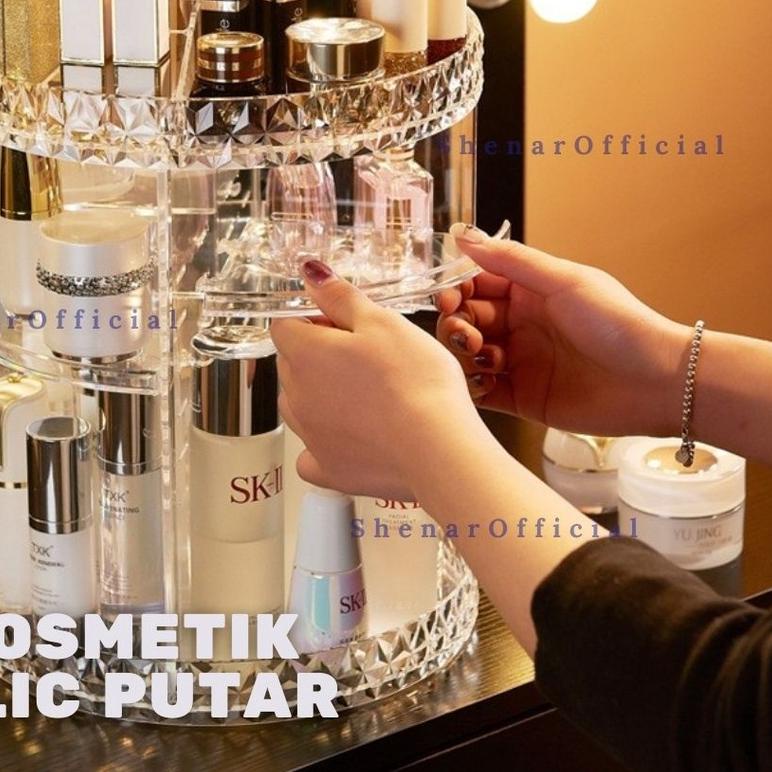 ♦ SHENAR - RAK KOSMETIK DIAMOND 360 DERAJAT - RAK KOSMETIK PUTAR - RAK KOSMETIK AKRILIK - RAK KOSMET