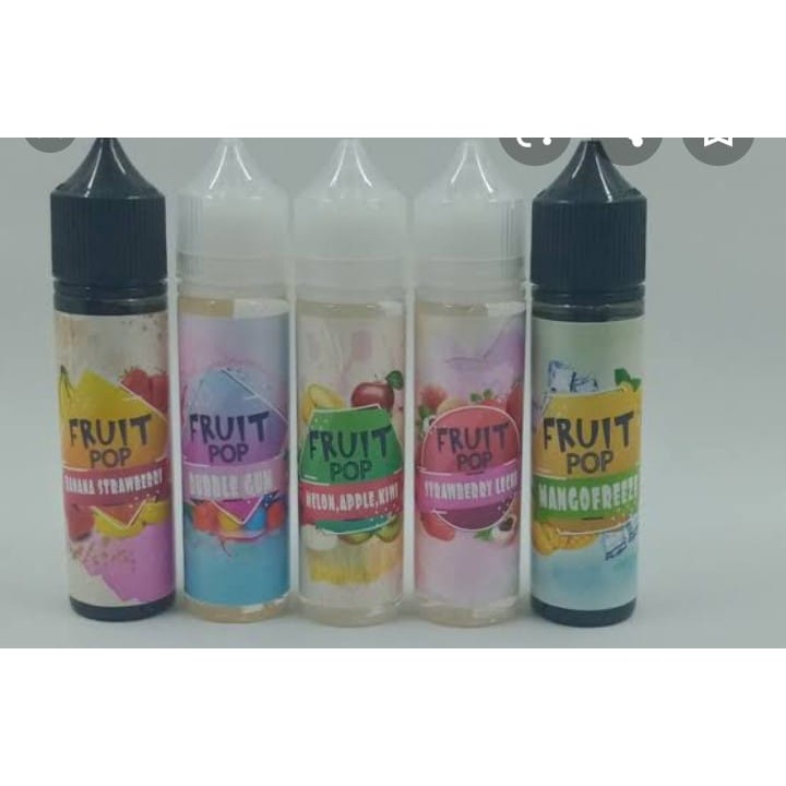 LIQUIDS FREEBASE 60ML FRUIT POP ADA 5 PILIHAN RASA HARGA PER BOTOL