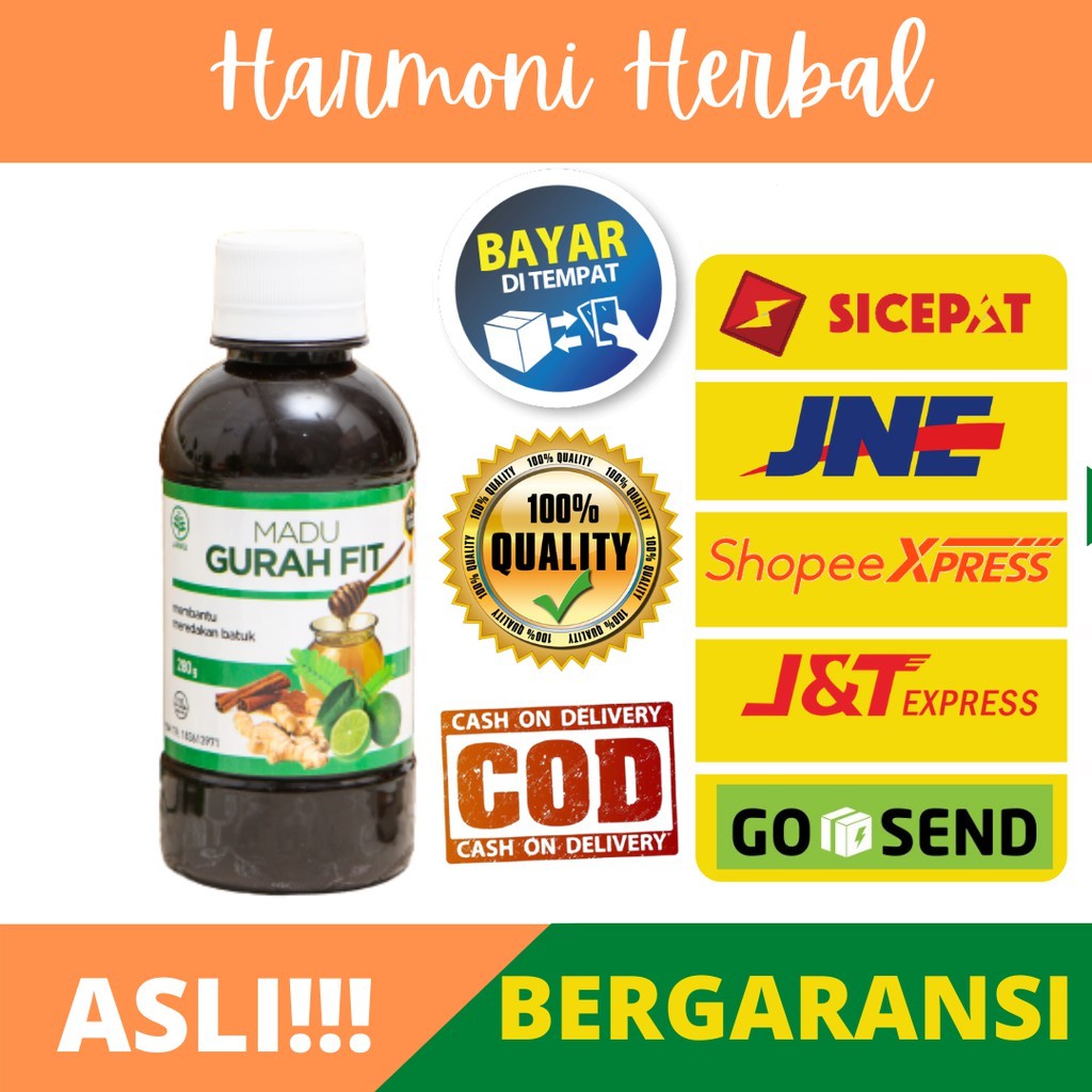 Madu Gurah Fiti ASLI - Obat Batuk Menahun - Obat Sesak Napas - Obat Batuk Berdahak Kering dan Gatal - Obat Sinusitis - Gurah Fit Original Obat Tbc Paru - Obat Gurah Keluarkan Lendir Tenggorokan Untuk Anak  & Dewasa-1