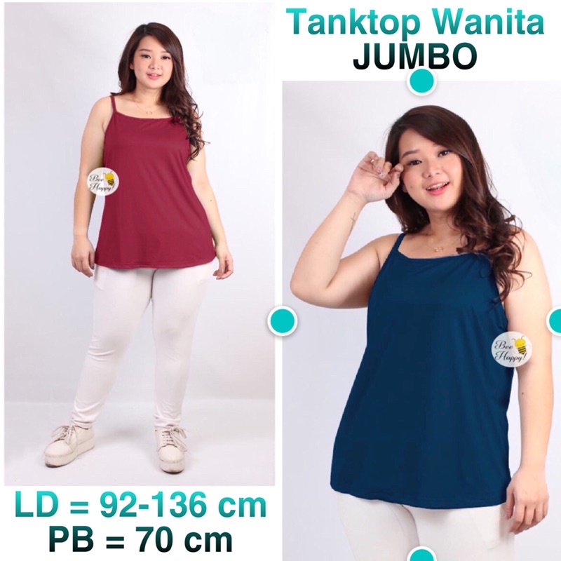 TANKTOP JUMBO TALI KECIL /SINGLET JUMBO WANITA XXL