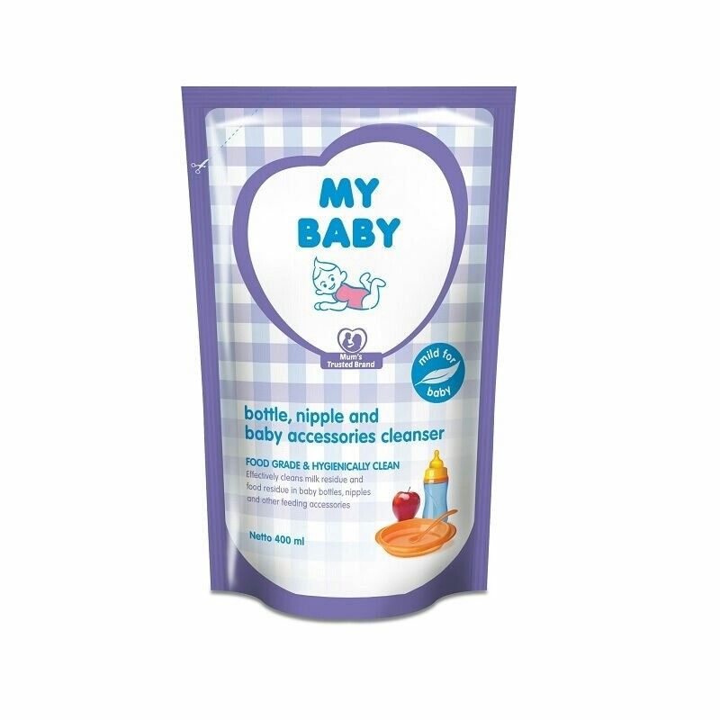 My Baby Bottle Nipple And Baby Accesories Cleanser 400ml  Refill Pouch / My Baby Sabun Cuci Botol, Dot &amp; Aksesoris Bayi