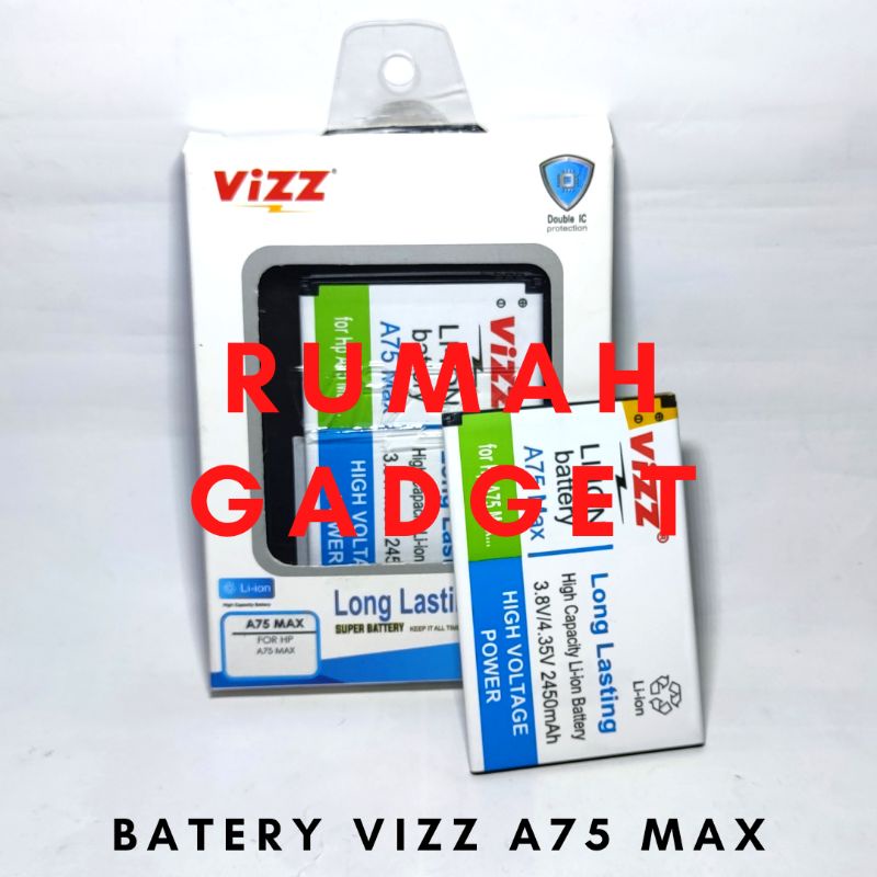 BATERAI BATRE VIZZ EVERCOSS A75 MAX
