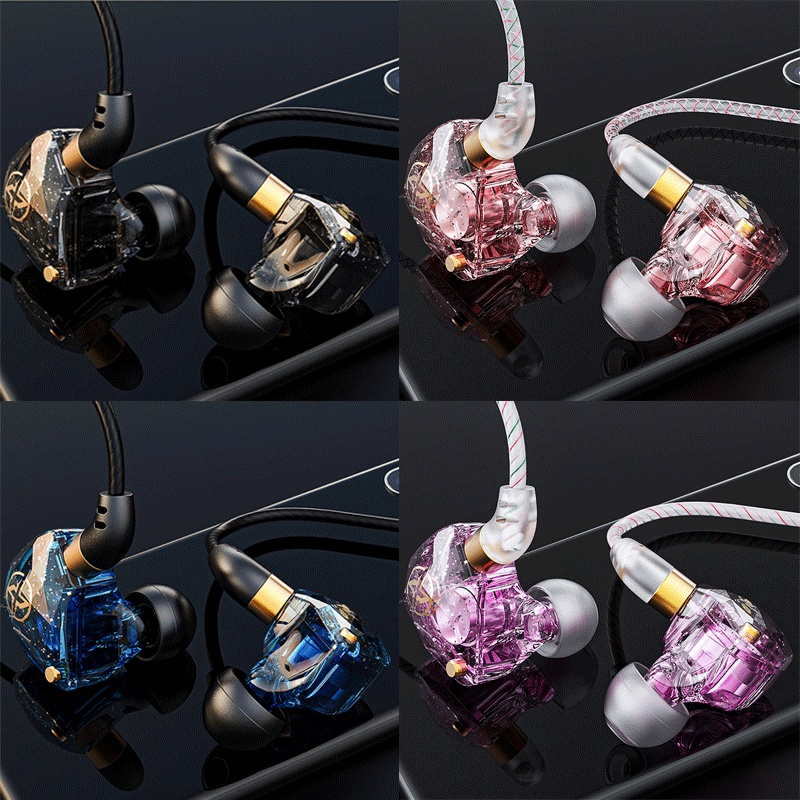 X6 Headset Earphone In-Ear Kabel Stereo HiFi Noise Canceling Dengan Mic