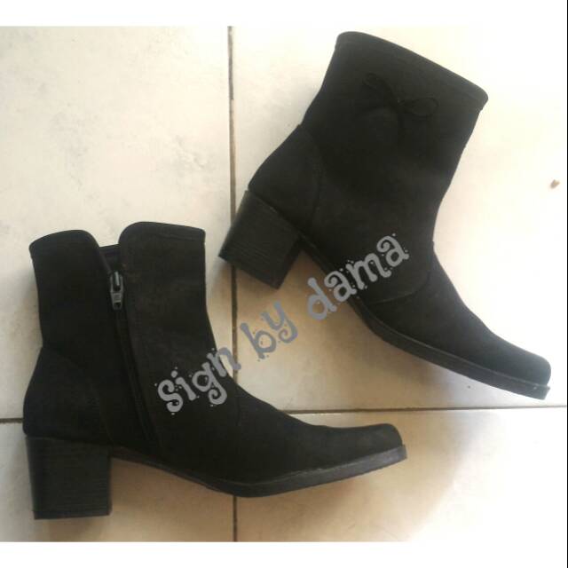 Ankle boots wanita asli kulit sapi