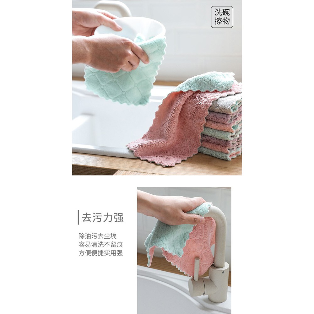 Kain Lap Dapur Multifungsi Microfiber Cleaning Cloth Dish Towel