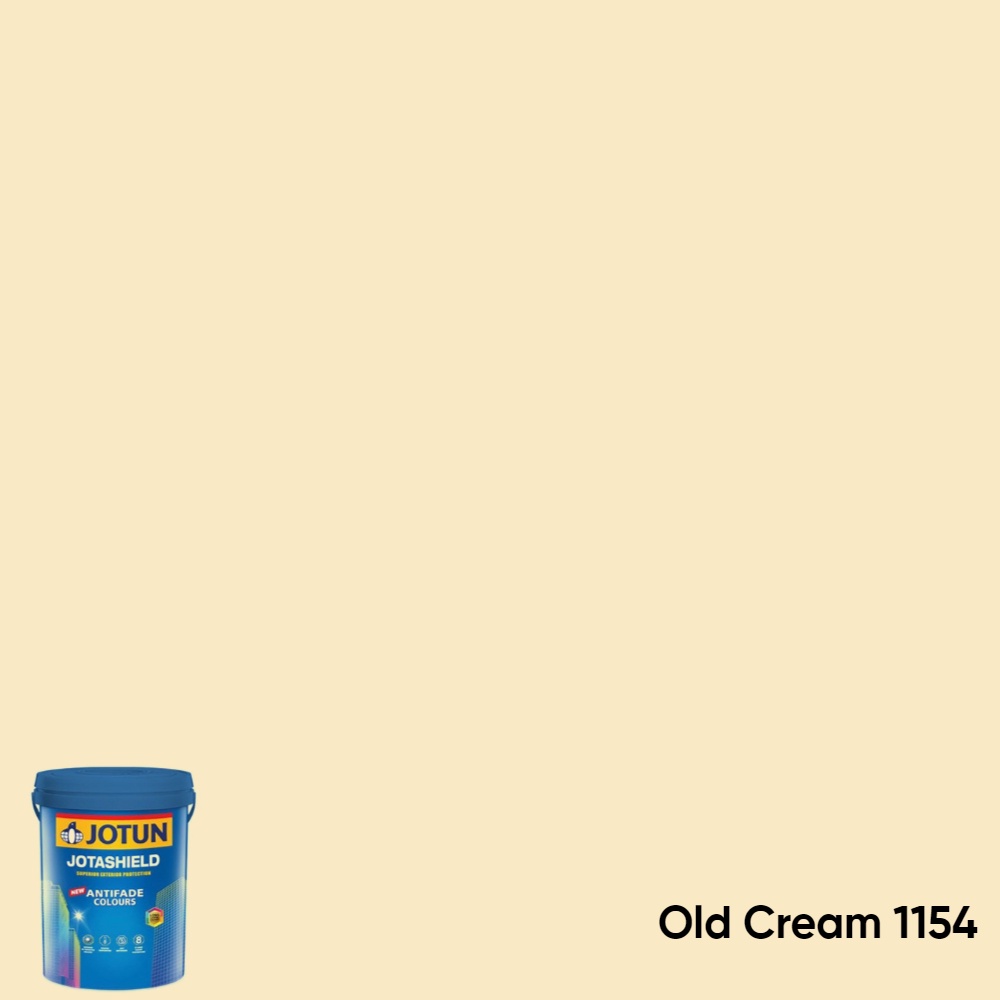 CAT TEMBOK EXTERIOR JOTUN JOTASHIELD / TOUGH SHIELD SERIES - OLD CREAM 1154 (PAIL)