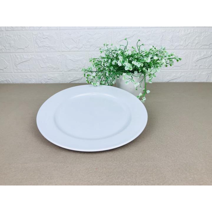 Piring Saji Ceper Melamine 9 Inch IFI 2190 By Glori Melamine / Piring Makan Ceper Bulat Melamin Golden Hitam Putih