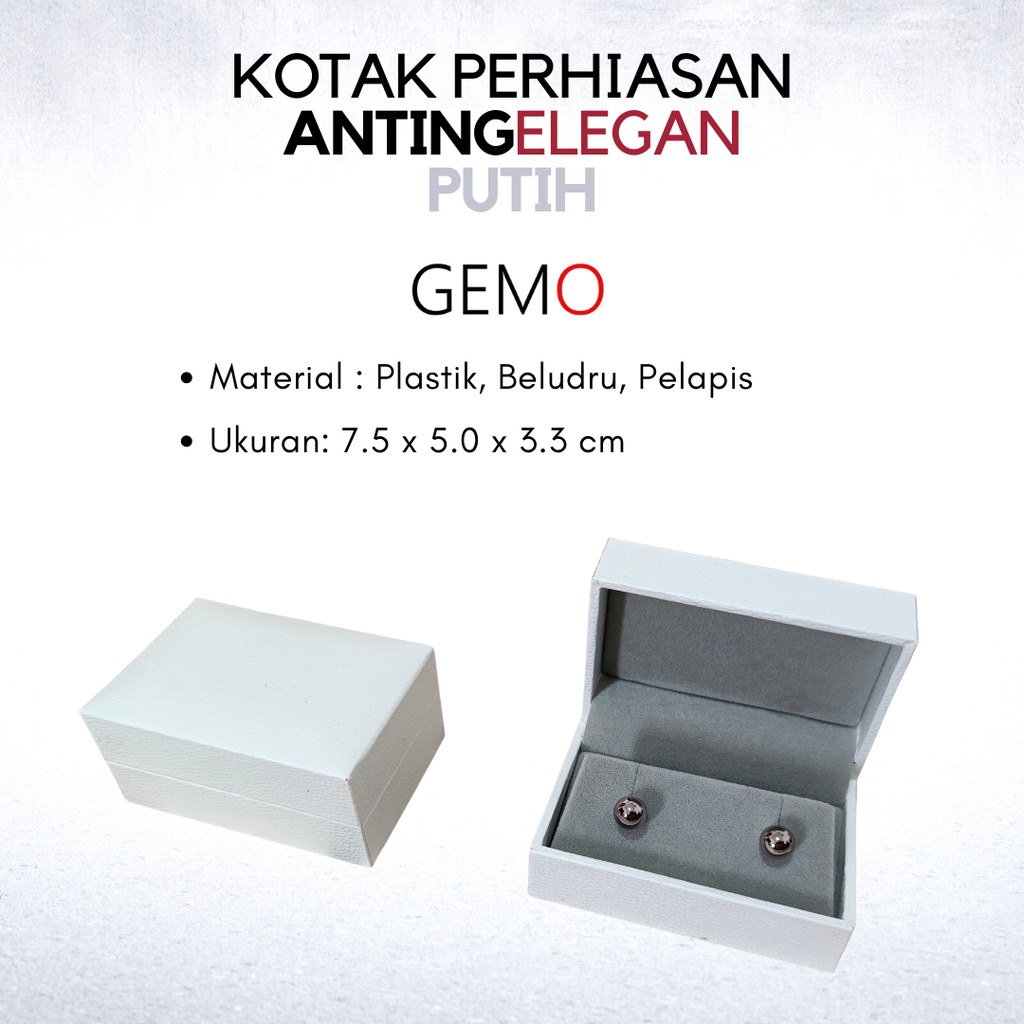 Kotak Perhiasan Elegan Putih Set , Box Cincin, Kalung, Gelang, Anting, Liontin, Tempat Jewelry Murah, Unik, Lucu untuk Tempat Wadah Seserahan / Akad Pernikahan / Hantaran Tunangan Harga Paling Cocok untuk Aksesoris Emas Berlian/ Perak Permata