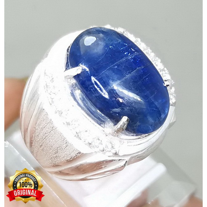 CINCIN BATU PERMATA ORIGINAL KYANITE BLUE SAFIR AUSTRALIA ASLI