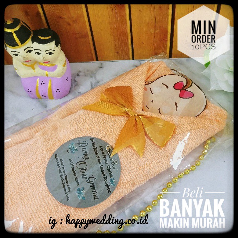 Souvenir handuk lahiran aqiqah bayi baby