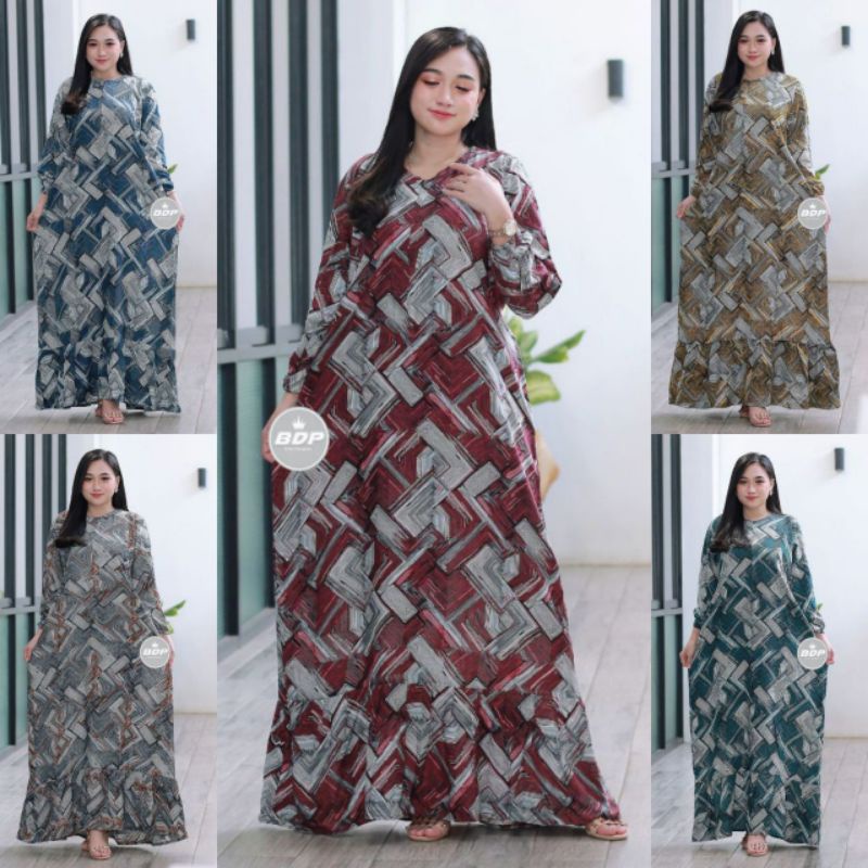 Rachel Midi Dress Busui Friendly // Fashion Muslim // Gamis Wanita Terbaru Kekinian // Gamis Batik M