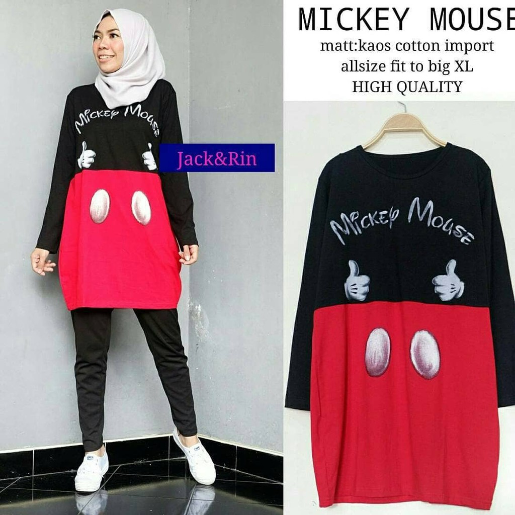 Mickey mouse Blous / Pakaian Wanita / Blous Wanita Trendy