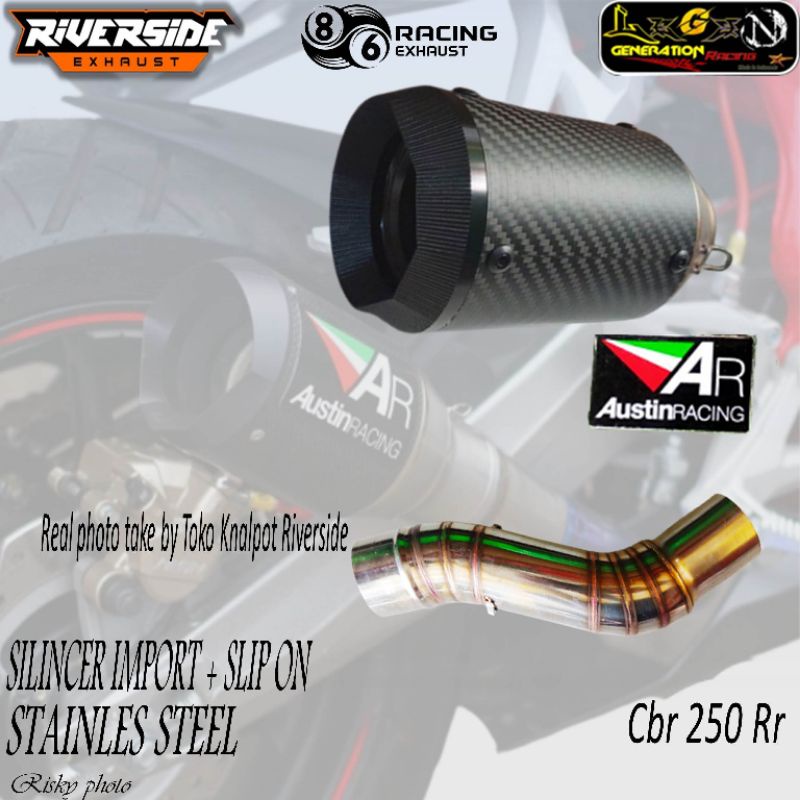 Original Ar Austin Racing Silincer Silinser plus Slip On Ninja250Fi NinjaFi NinjaKarbu NinjaMono Nin