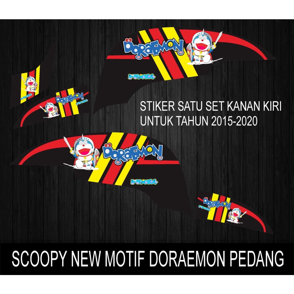 STICKER STRIPING SCOOPY NEW TH 2015-2020 DORAEMON PEDANG