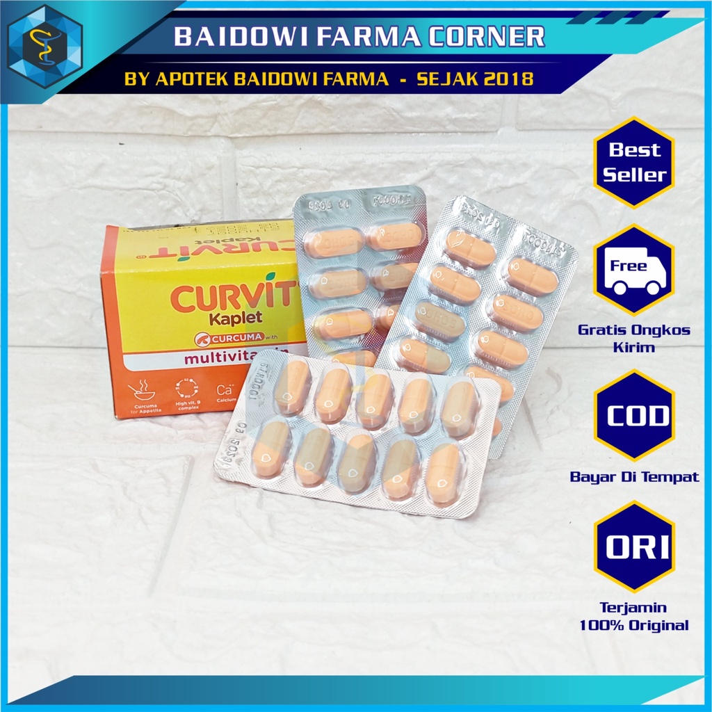 CURVIT TABLET (CURCUMA) PENAMBAH NAFSU MAKAN