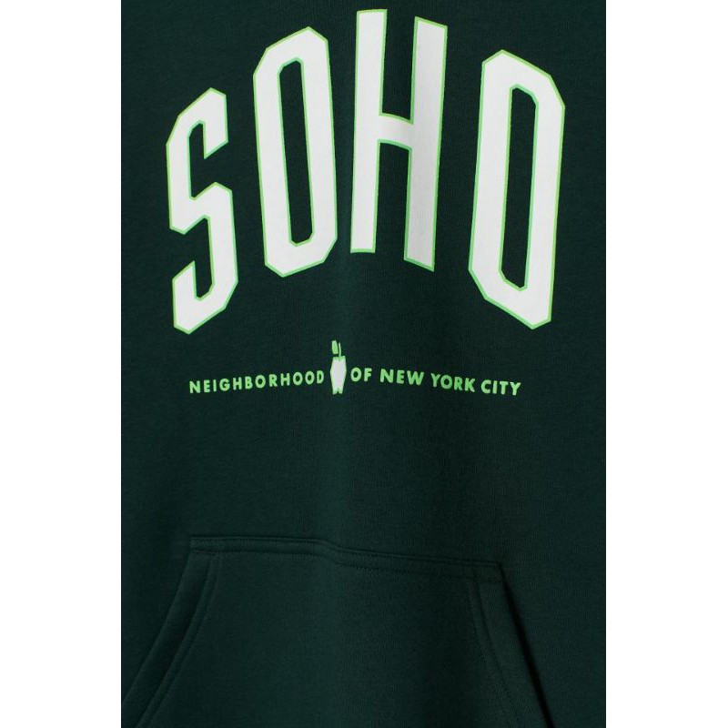 S - XXXXXL(6XL) Hoodie SOHO BIGSIZE Jaket Sweater Neighborhood of New York City OVERSIZE Pria Wanita Jumbo Hijau botol