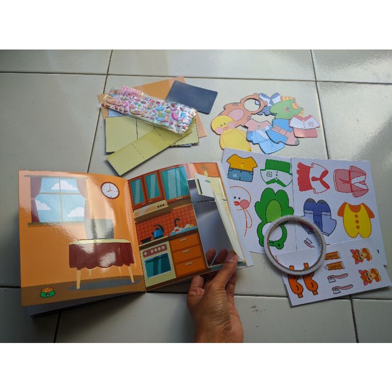 Mainan Viral Bongkar Pasang Anak Mainan Edukasi  Bebek House Viral Paper Doll Mainan Anak Viral Paperduck Tiktok Paper Duck