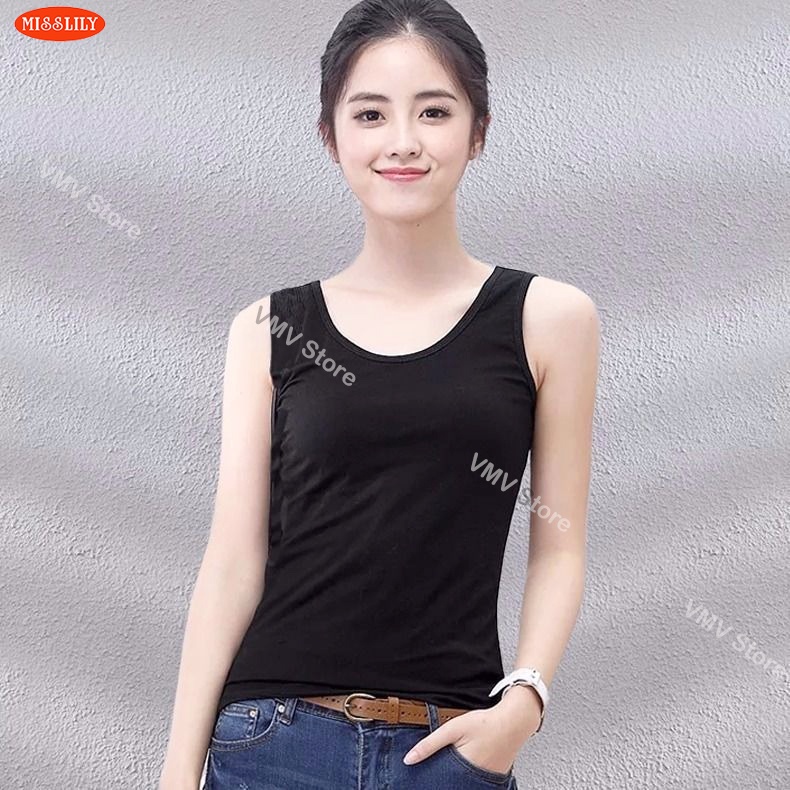 TankTop Wanita Misslily LK69 Tali Besar Basic Tank Top Dewasa Remaja Tengtop Perempuan Miss Lily Original Kaos Dalam Asli-1