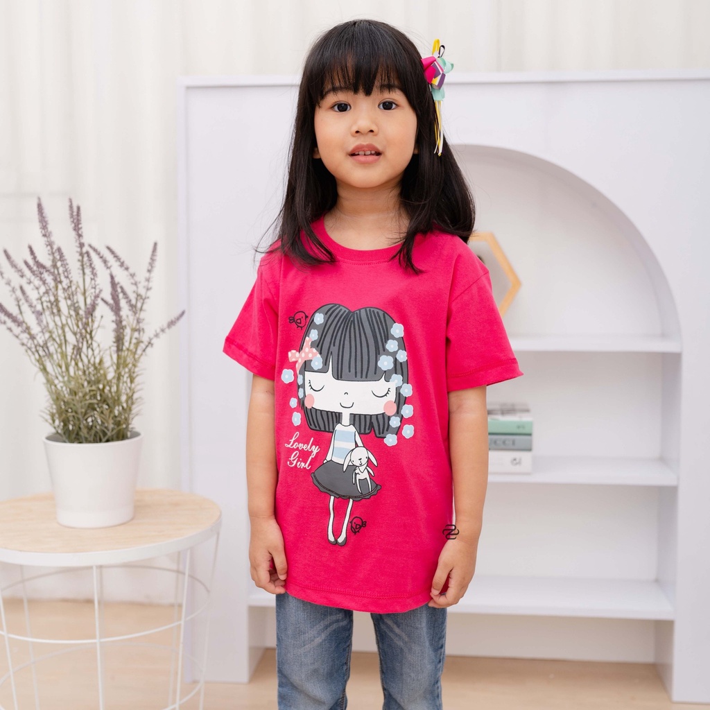 Baju Anak perempuan Lucu Grosir Kaos Distro Anak Cewek Lovely Girl Fanta RGKIDSWEAR Bandung Abadigrosir