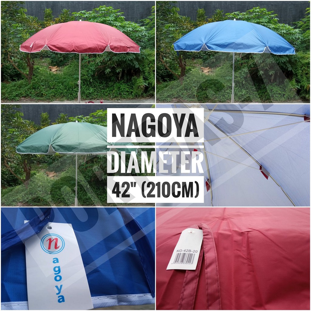 Payung Pantai Tenda Jualan Jumbo Anti UV 42&quot;(210cm) Parasol Original Osaka/Nagoya