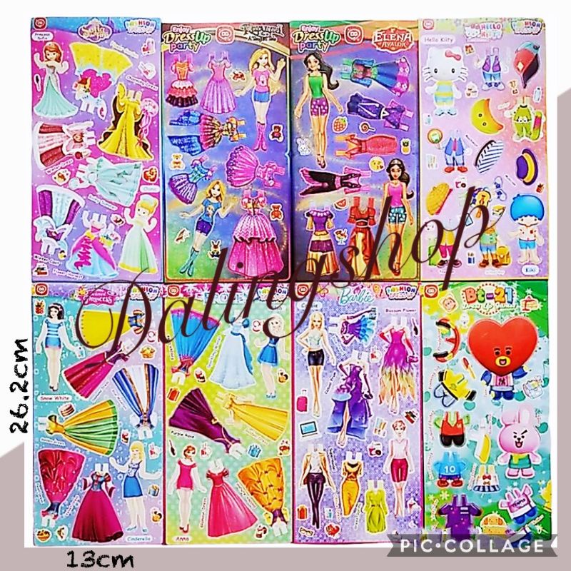 DALINGSHOP [Harga 1 & 5 Lembar] Mainan Edukasi BP MINI Mainan Jadul Mainan Bongkar Pasang Dress Up M