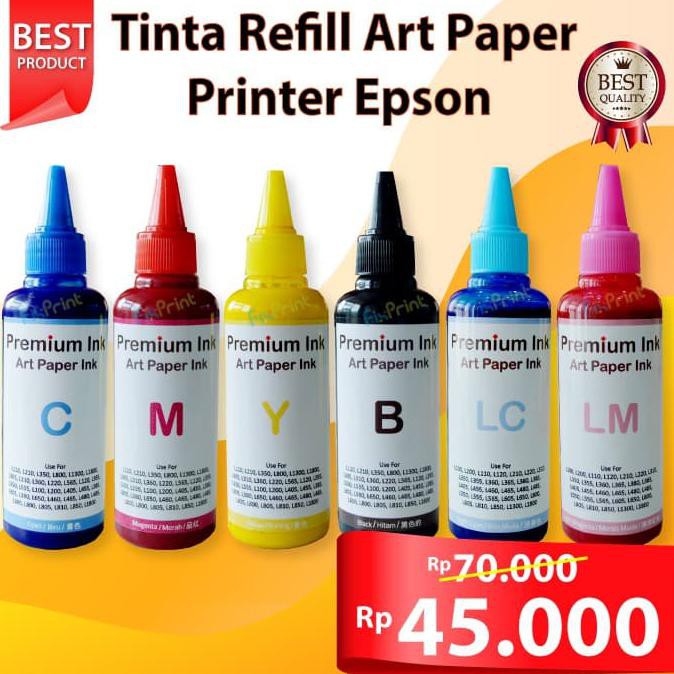 TINTA PRINTER EPSON ART PAPER CARTON ARTPAPER L360 L350 L220 L210 L120 - HITAM ORIGINAL