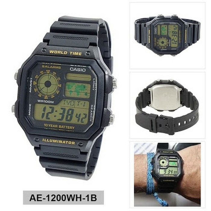 JAM TANGAN CASIO AE1200WH / AE-1200WH-1B ORIGINAL & BERGARANSI