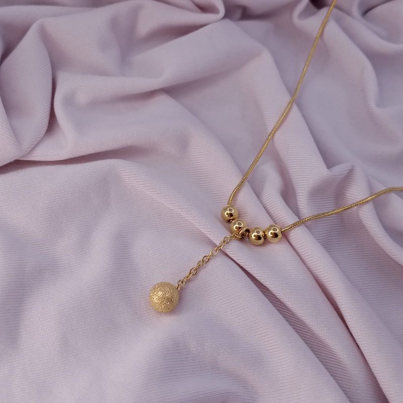 kalung belut titanium merica bola bola 24k kalung titanium asli kalung wanita kalung murah kalung 18