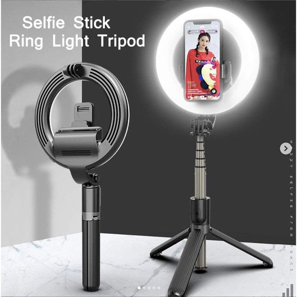 Jual Selfie Stick Ringlight + Tripod VIRAL Shopee Indonesia