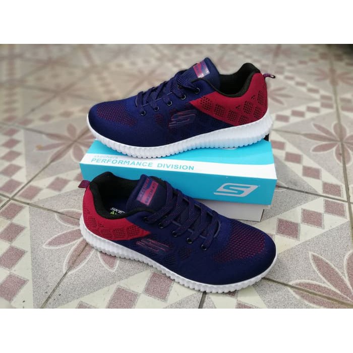 Z34F8 Sepatu  Floging Lari Pria    Sepatu  /  Running Go Run /  Original /Skecher - Hitam, 40