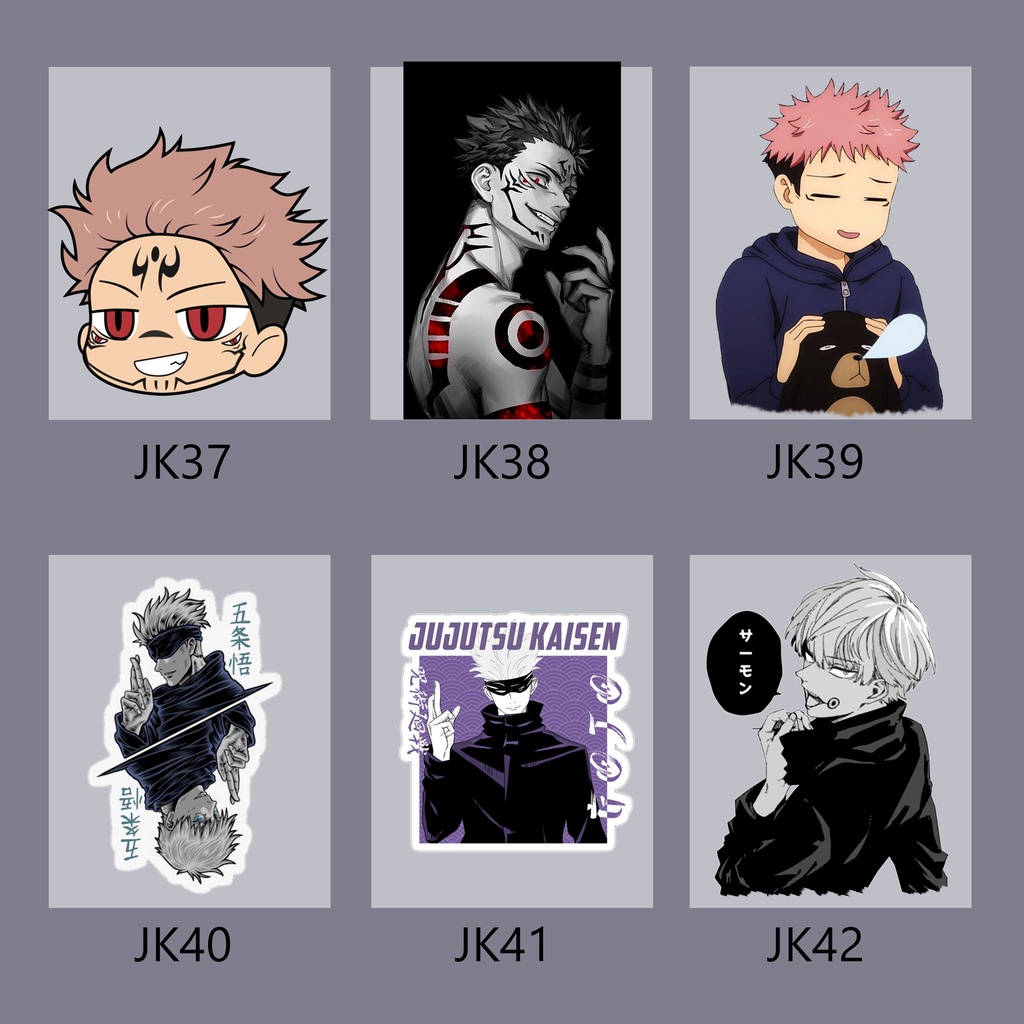 STICKER KAOS GOJO STICKER JUJUTSU STICKER GOJO MURAH STICKER KAOS ANIME MURAH