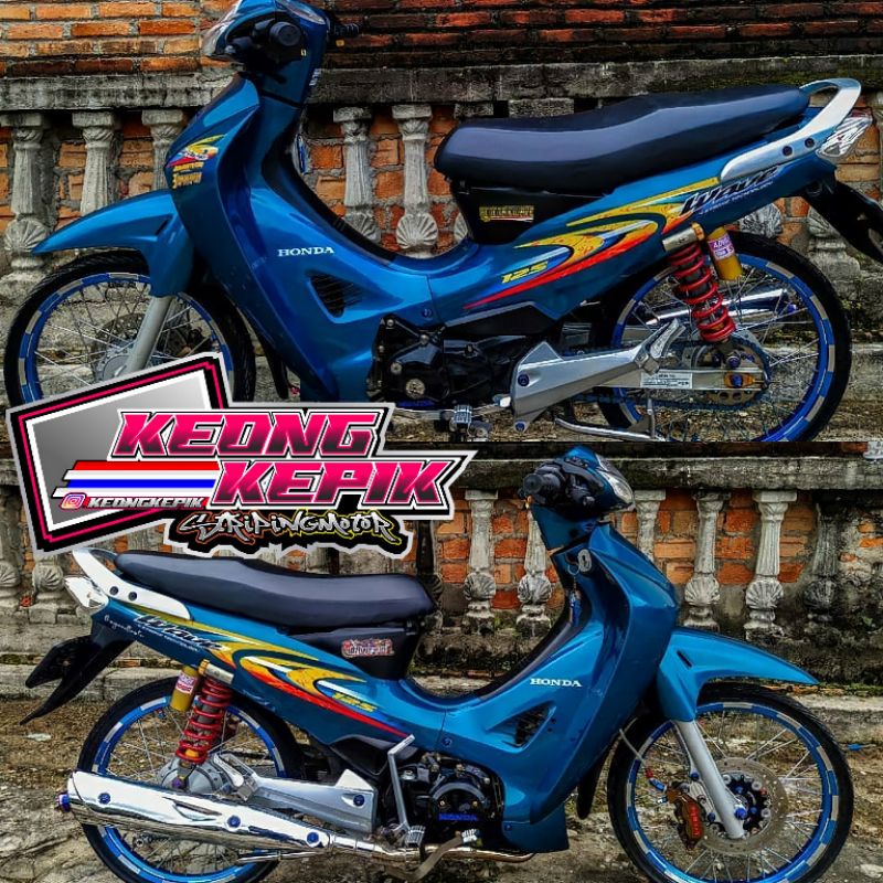 (BISA COD) STRIPING STIKER LIS VARIASI THAILAND MOTOR HONDA KHARISMA MOTIF WAVE 125 STR