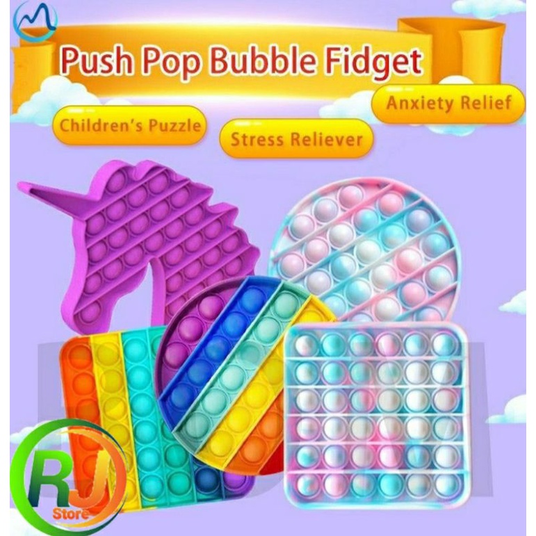 (RJ)COD Mainan New Pop It Fidget Push Pot Pubble Sensory Toys Mainan Anak Penghilang Stress