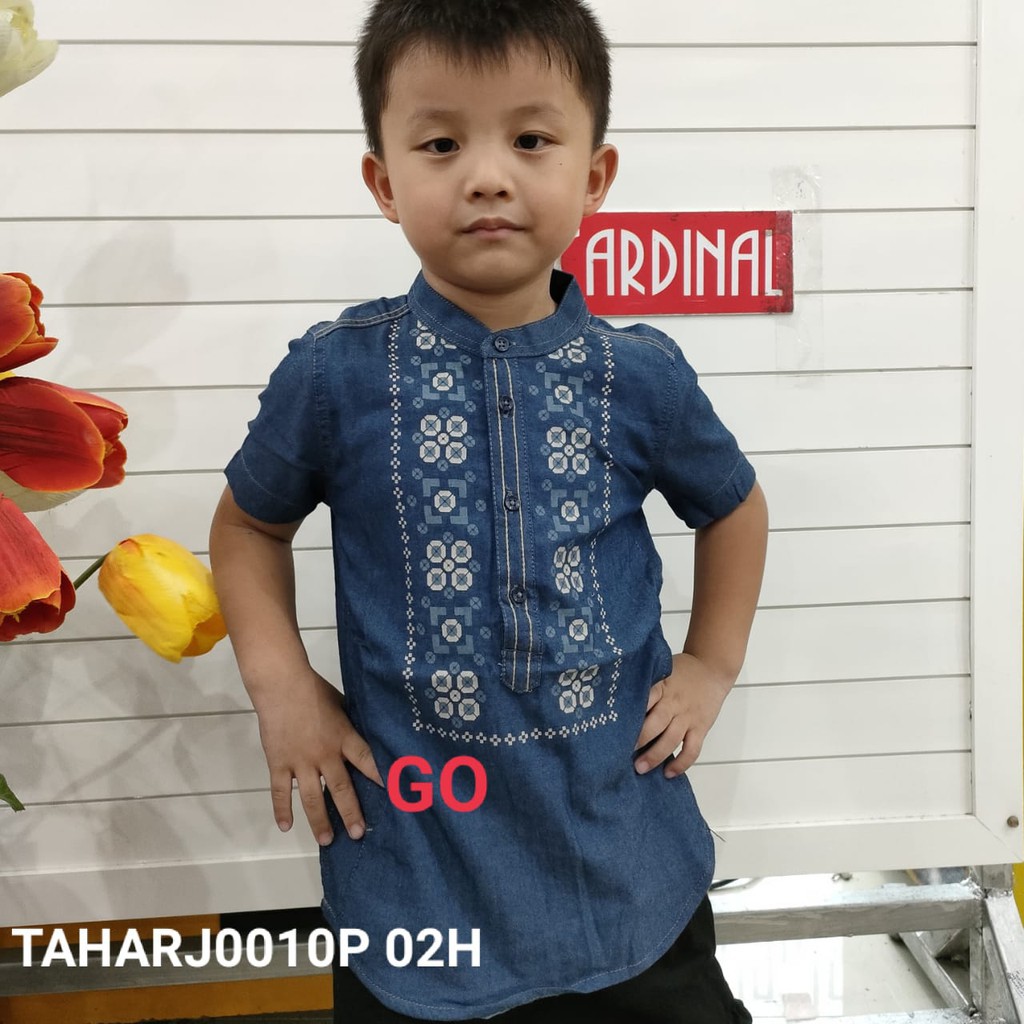 gof PA CARDINAL KIDS KEMEJA KOKO Anak Baju Muslim Pendek Pakaian Atasan Taqwa Anak Laki Laki