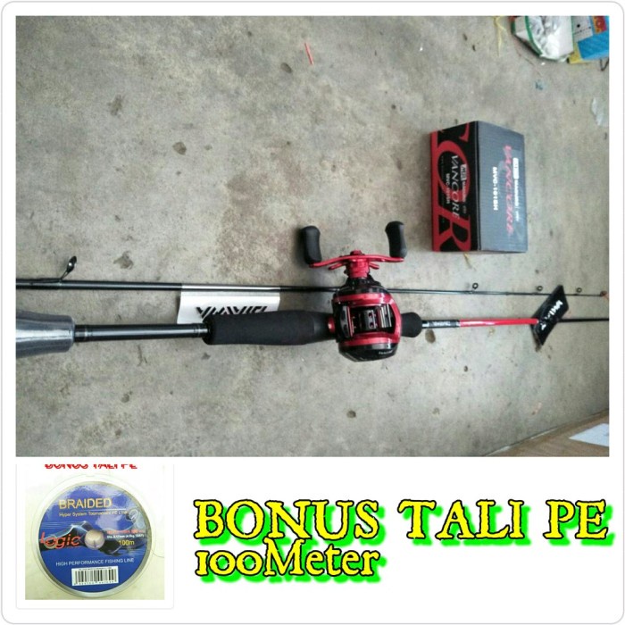 Termurah.. Set Alat Pancingjoran Bc Daiwa Crossfire Dan Reel Bait Casting Cv