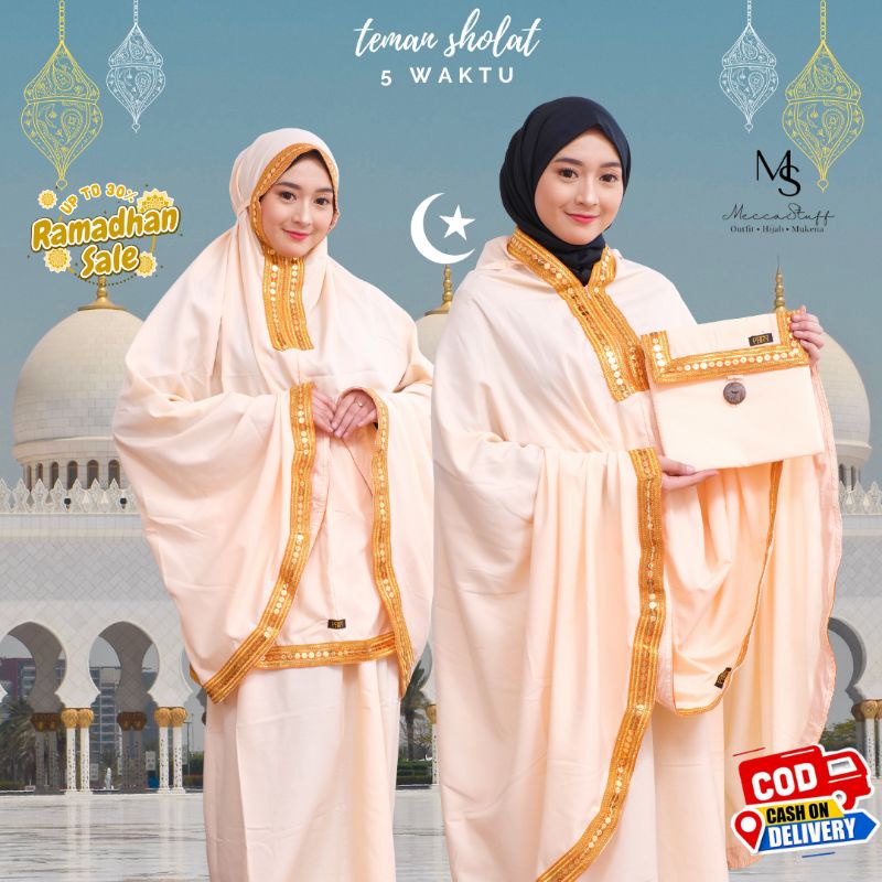 Mukena Dewasa Terbaru 2022 Mukenah Jumbo 2in1  Bali Katun Jepang Free Pouch