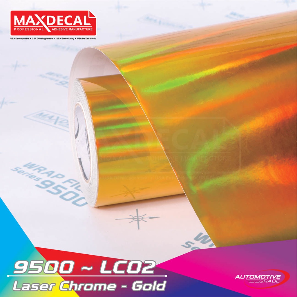 MAXDECAL 9500 - LC02 Laser Chrome Gold Car Vinyl Wrap