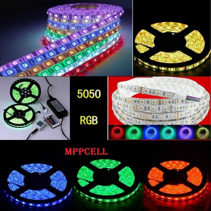 LAMPU LED STRIP RGB FLEXIBLE  SMD 5050 12VOLT dan 24VOLT SMD5050 12V 24V 12 VOLT 24 VOLT