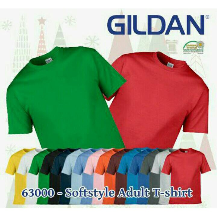OmBotak Kaos Polos Gildan Softstyle 63000 ukuran S M L XL 