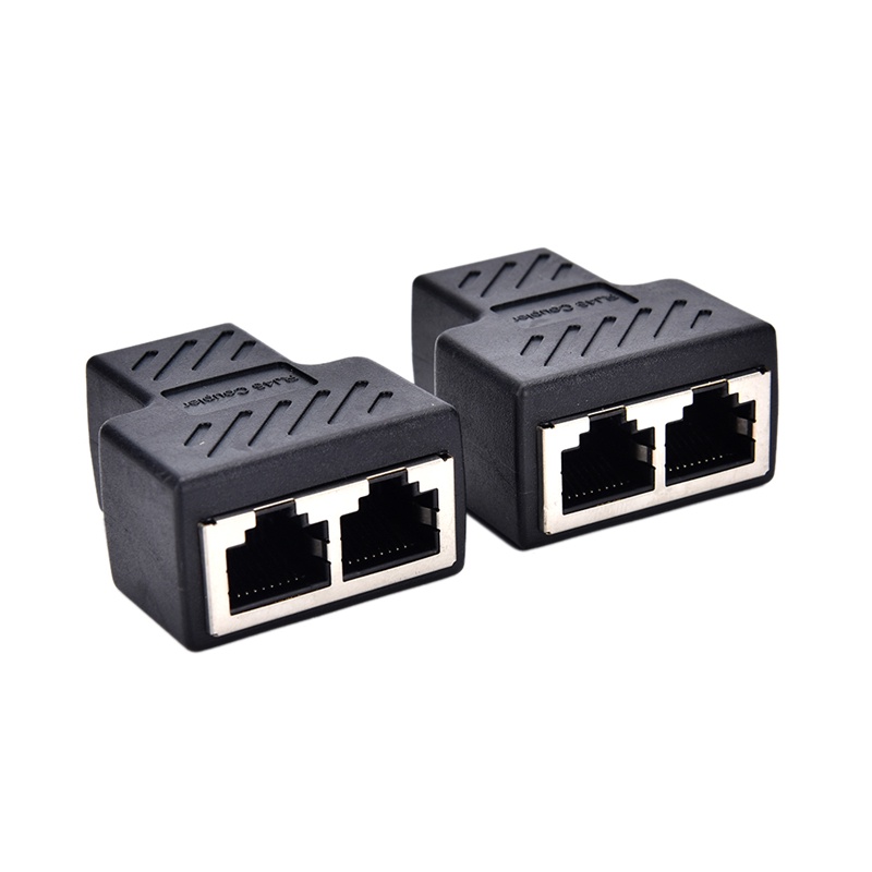 {LUCKID}1 to 2 LAN ethernet Network Cable RJ45 Splitter Plug Adapter Connector