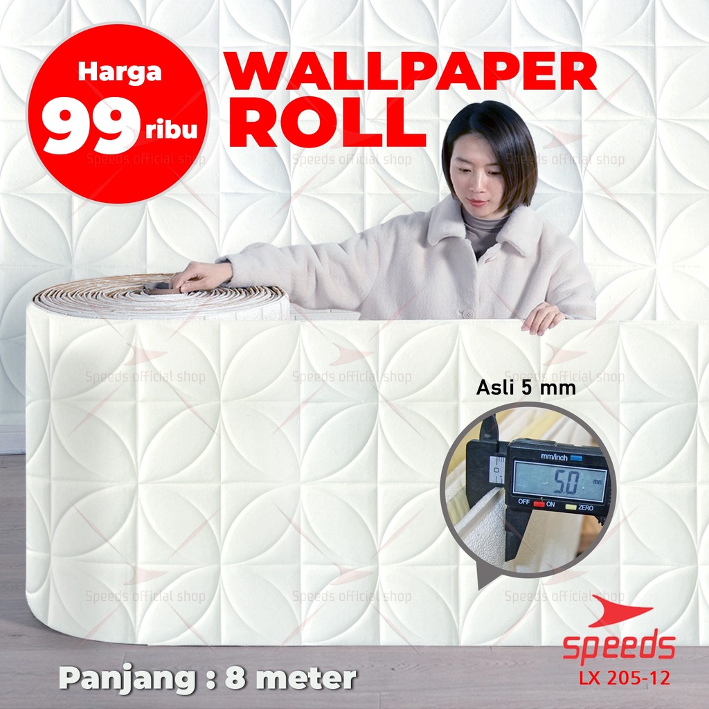 Rekomendasi Speeds Wallpaper Dinding 3D Foam Bata Putih Wallpaper Dinding 205-12