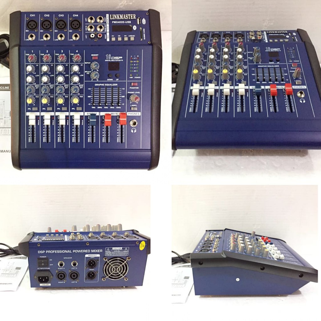 POWER MIXER PMX 402 D 4channel Bluetooth