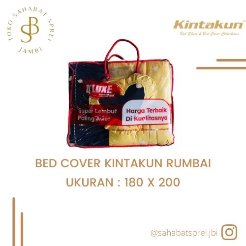 BEDCOVER KINTAKUN REMPEL (RUMBAI) UKURAN KING (180X200)