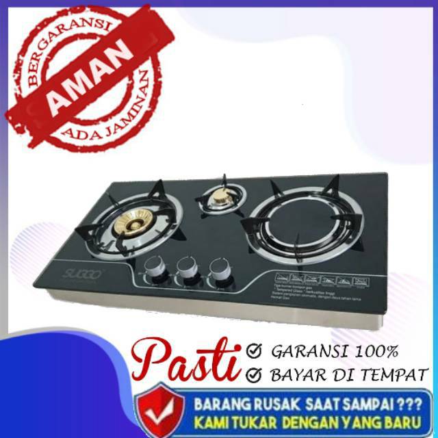 Suggo Kompor Kaca Tanam Duduk Suggo 3 Tungku Infrared Gas Suggo Kompor Kaca Tanam Duduk Suggo 3 Tungku Infrared Gas