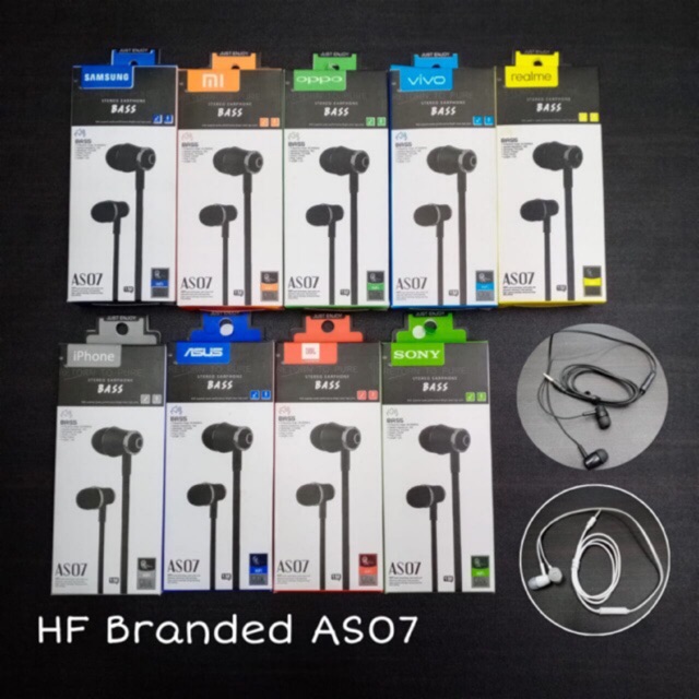 HEADSET AS07 SUARA BAGUS BASS MANTAP HF BRANDED IMPORT