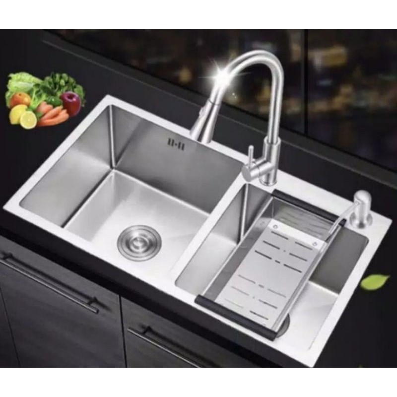 paket kitchen sink murah 8245 stainless 8245