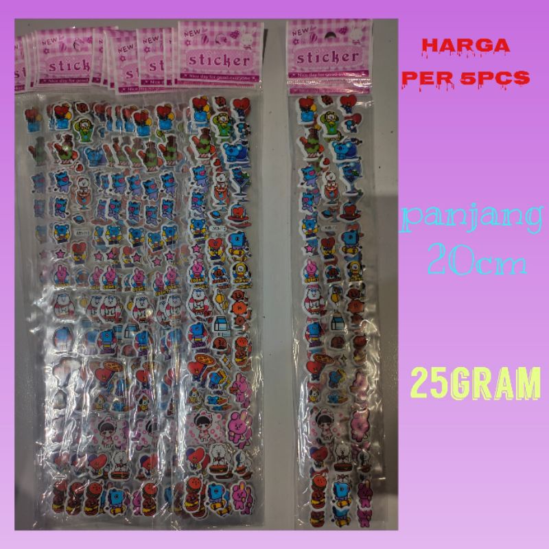 

Obral ..Stiker panjang per 5pcs