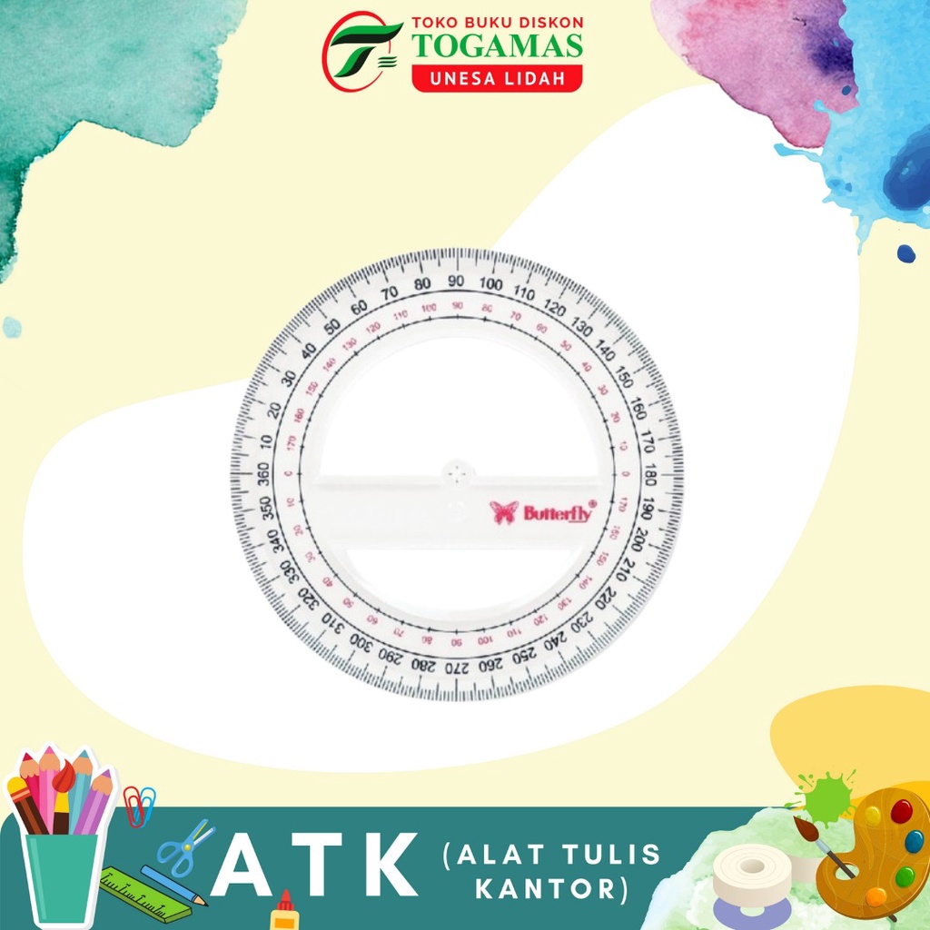 

PENGGARIS BUSUR 360/12CM BUTTERFLY 2 LUBANG / READY STOCK