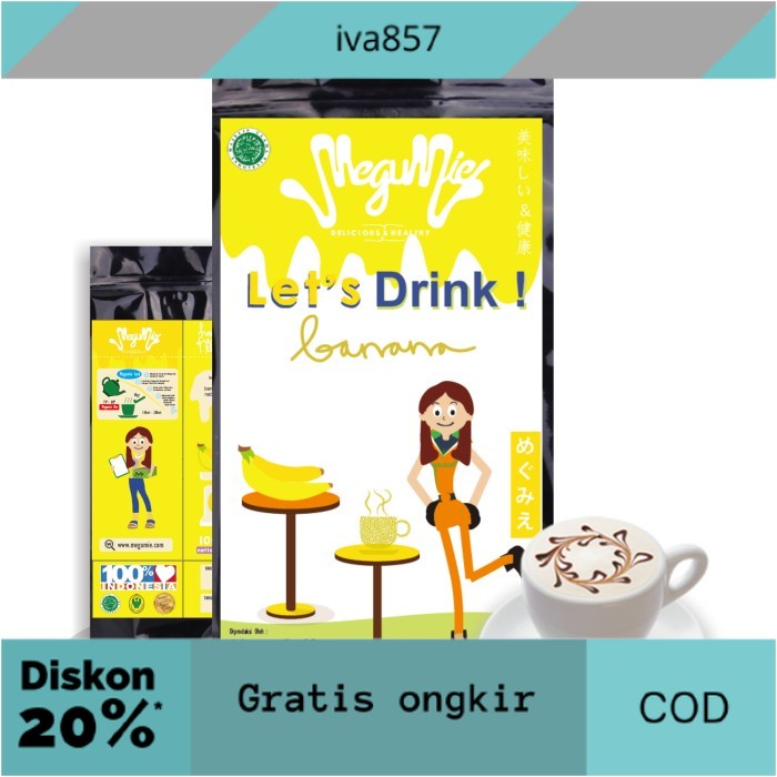 

PROMO 1000gr MEGUMIE Banana Latte Powder Drink - Bubuk Minuman Pisang Serbuk GRATIS ONGKIR