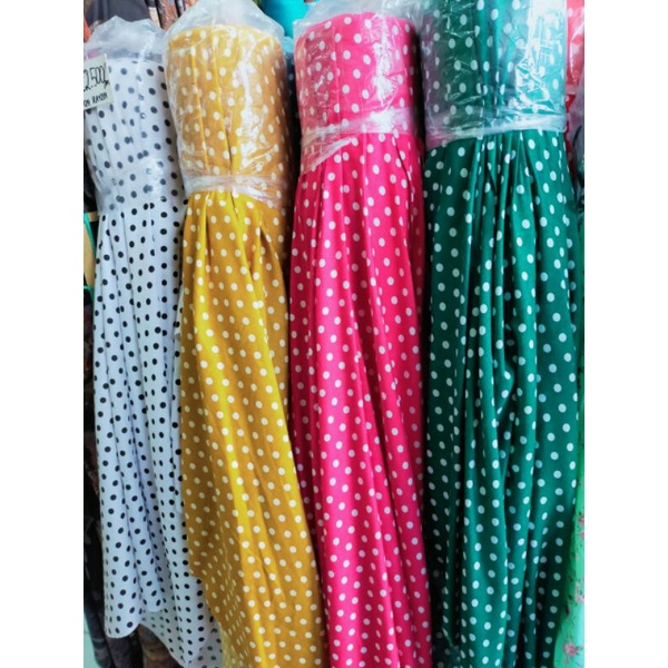 Kain rayon polkadot jual meteran